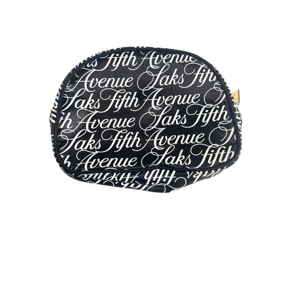 Saks Fifth Avenue Logo Dome Zip-Around Pouch - Picture 1 of 5